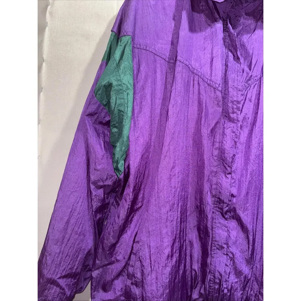 Venezia Full Zip Purple Windbreaker Women’s 18/20 Vintage 90s - Picture 5 of 9